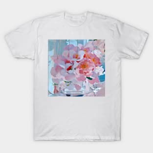 Pink Bouquet in Crystal Vase T-Shirt